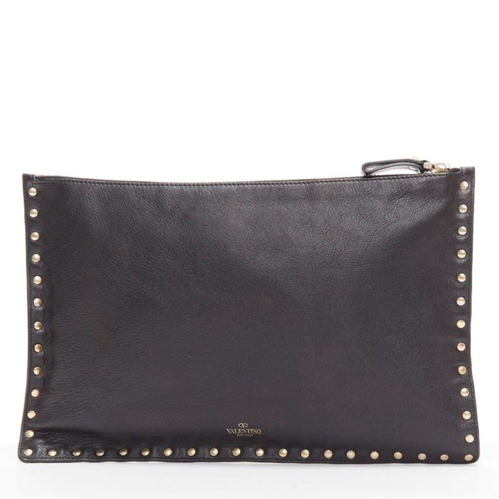 Valentino Rockstud Flat Clutch Bag